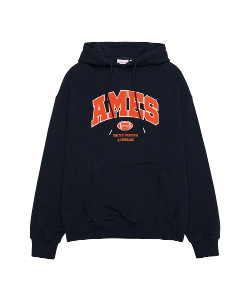 BASIC APPLIQUE HOODIE NAVY