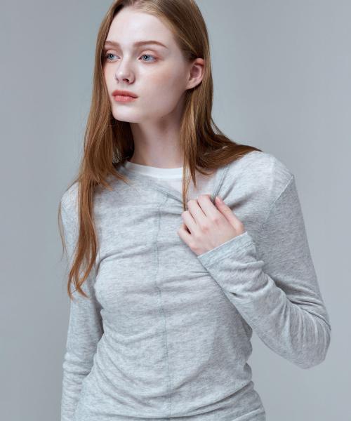 5111 울 슬림핏 티셔츠 (그레이)