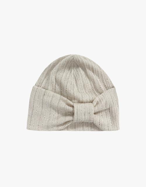 RIBBON KNIT BEANIE [IVORY]