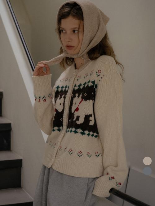 Puppy wool blended cardigan [TIWT03CD01]_2color