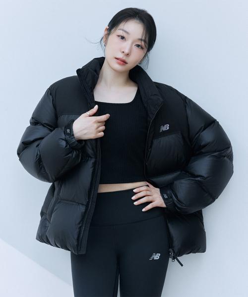 NBNPF41033 / UNI 액티브 숏 다운 자켓 (GLOSSY BLACK)