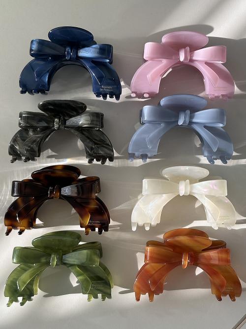 아치 리본 헤어 클립 (8컬러)