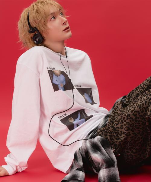 CAVISH × KickFlip Donghwa MY FIRST PIC LS TEE WHITE(CV2FFUT550C)
