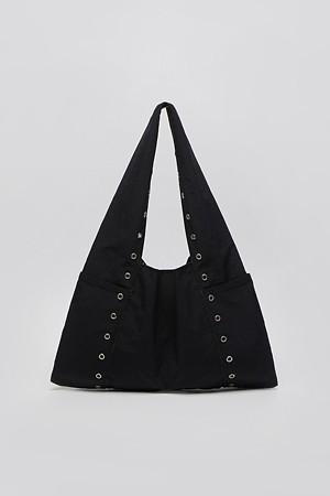 Eyelet shoulder bag(Black)