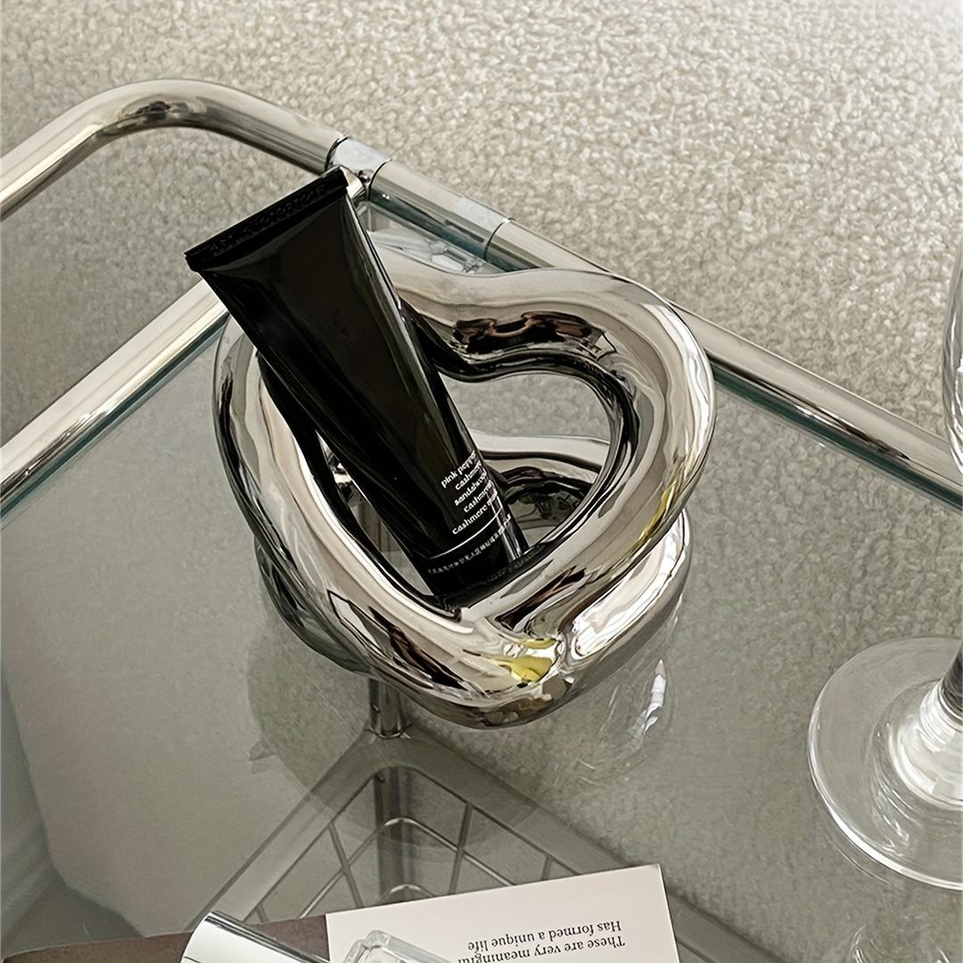 1개 우아한 하트 모양 세라믹 칫솔 거치대 슬릭 블랙 화이트 커플용 욕실 화장대 수납용 독립형 디자인 칫솔  - Temu Republic of Korea