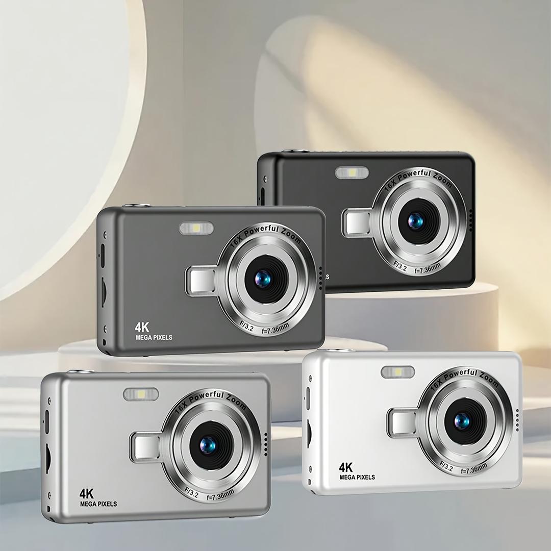 고화질 디지털 카메라 스트랩이 있는 휴대용 카메라 자동 초점 사진 및 비디오 촬영에 쉽게 사용할 수 있음 두 - Temu Republic of Korea