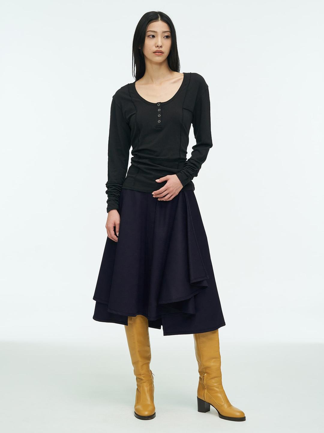 [영서 PICK] Multi Panel Skirt - Navy
