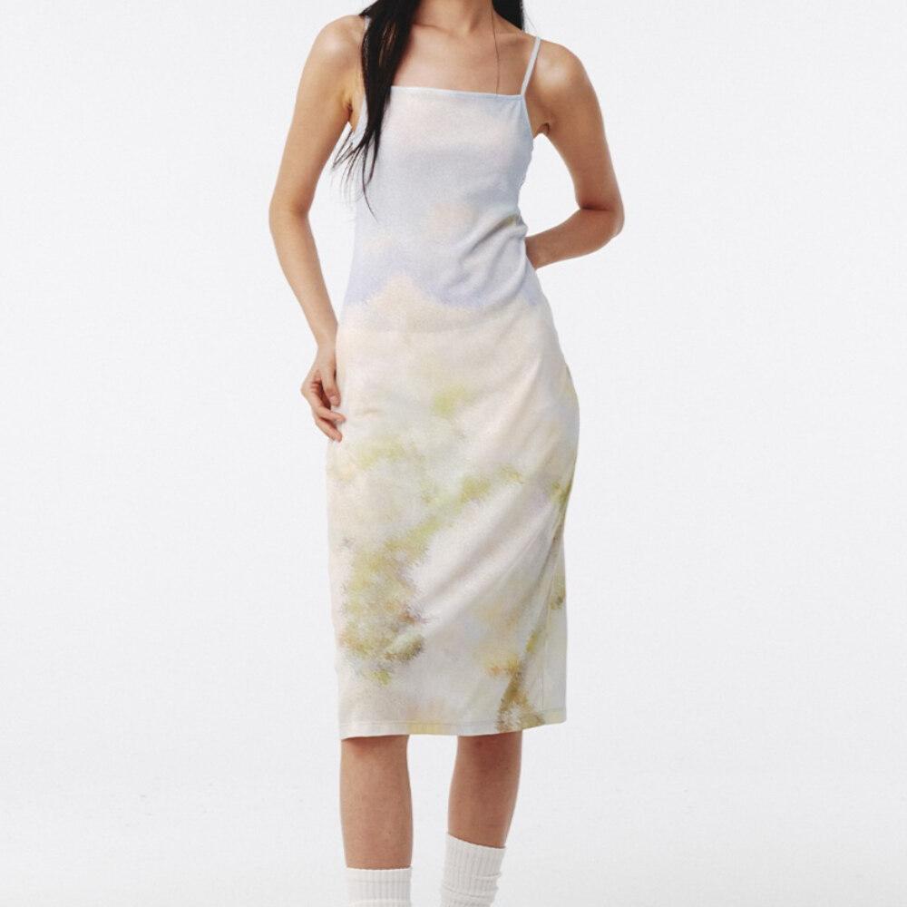 프린트 롱드레스 프린트 플라워