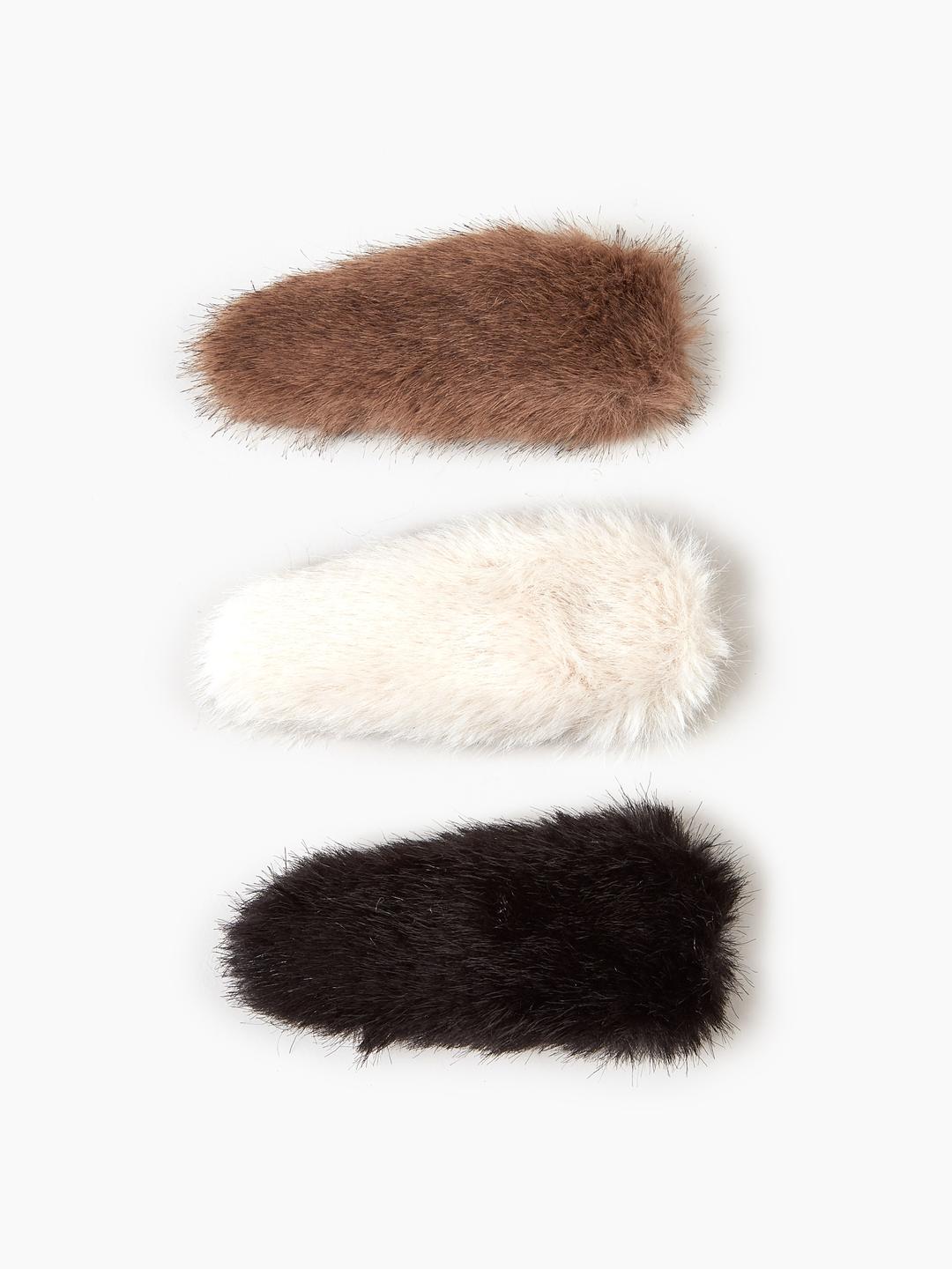 3pcs 푹신한 장식 헤어 클립