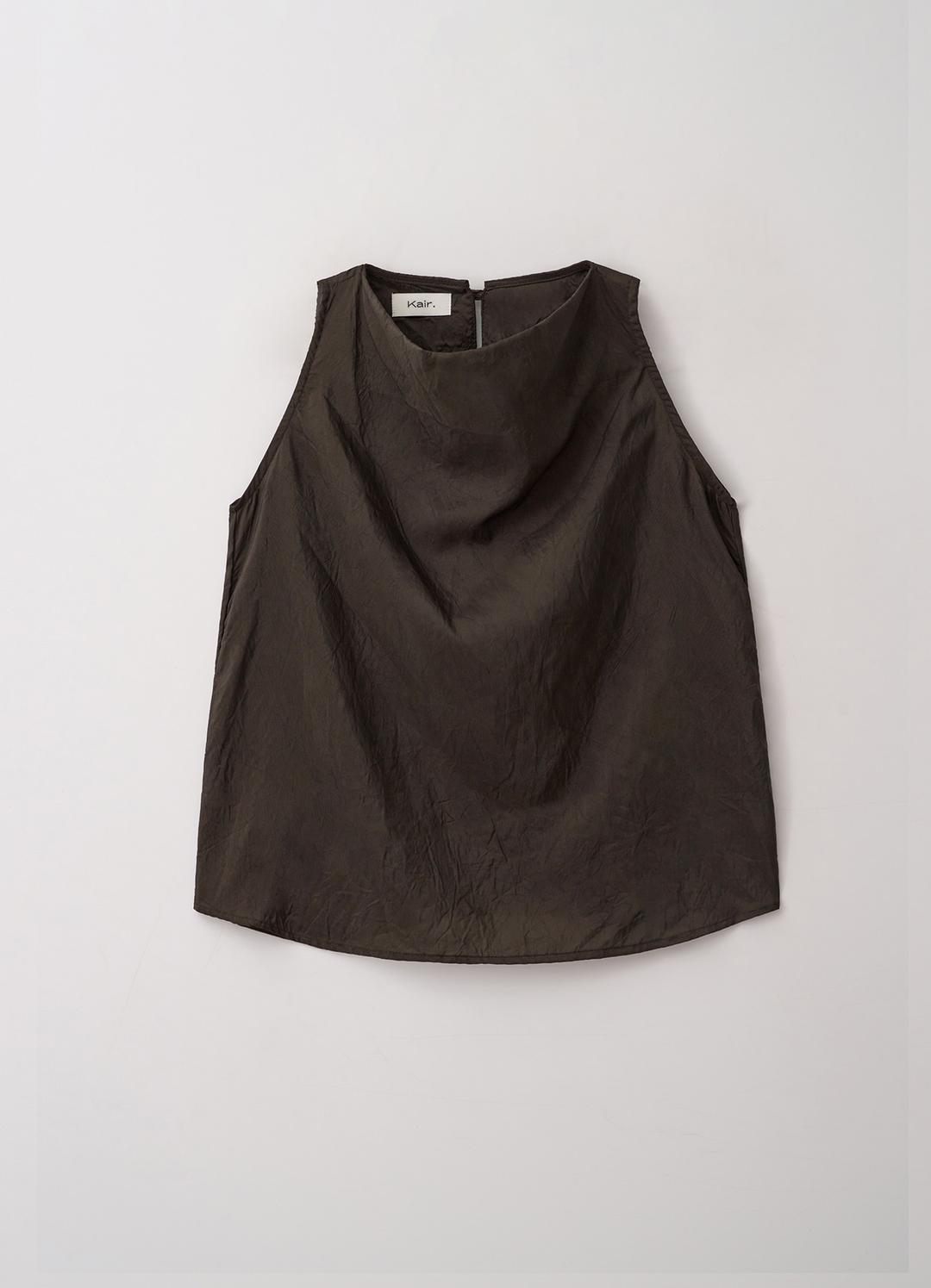 2nd / Natural Dyed Halter Blouse (Dark Brown)