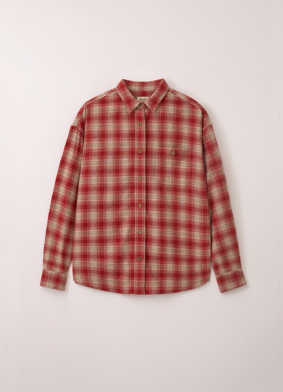 2nd / Flannel Check Shirt (Red) Fabric from Japan
