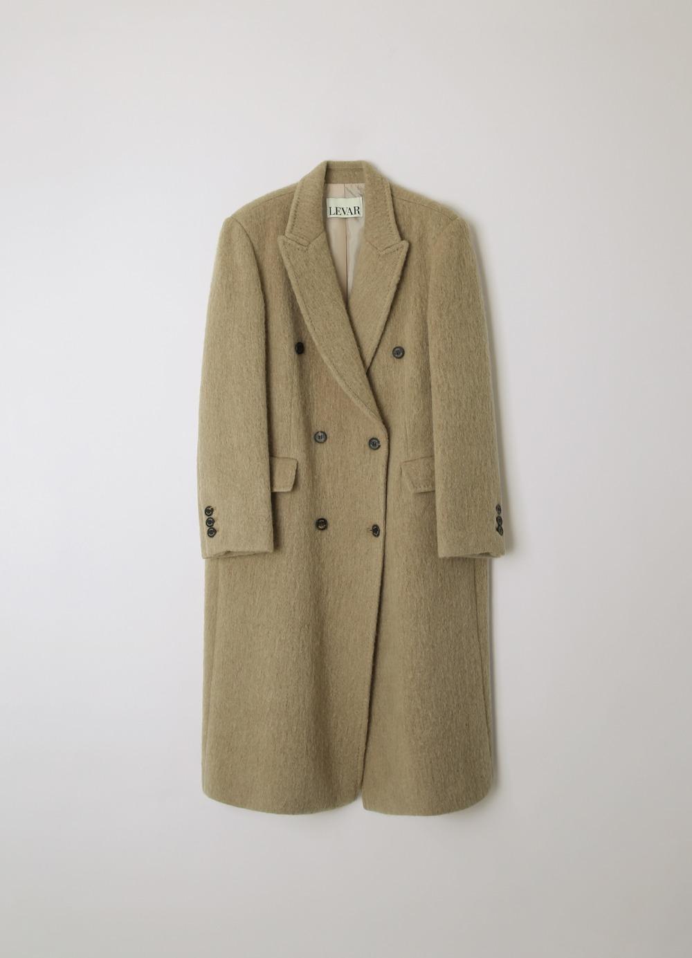 Hairy Alpaca Blended Classic Coat - Beige