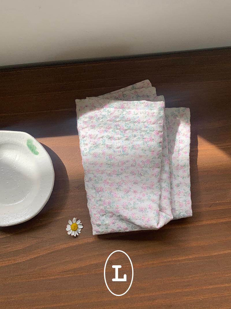 잔잔한 핑크꽃 키친클로스