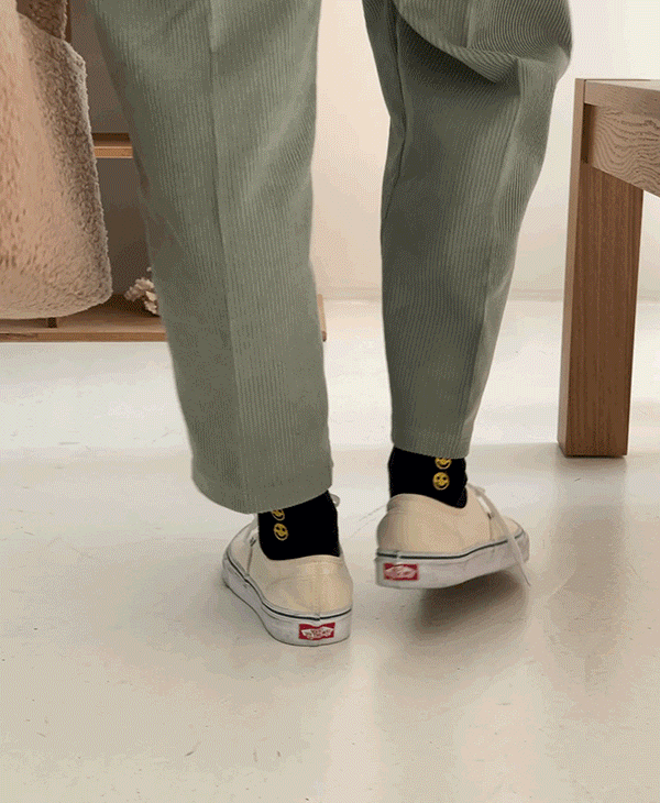 스마일 골지 롱 삭스 8color #양말