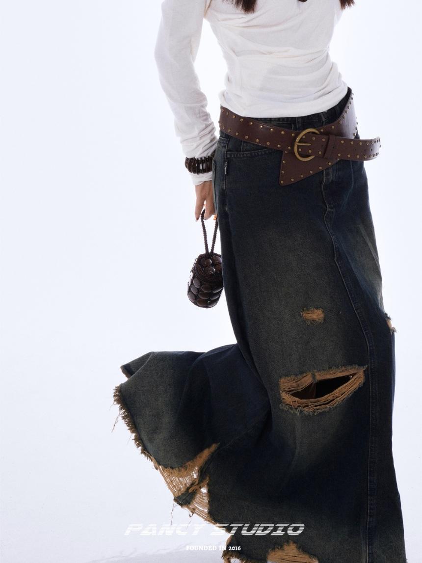 PANCY STUDIO Western Extra Wide Bronze Belt