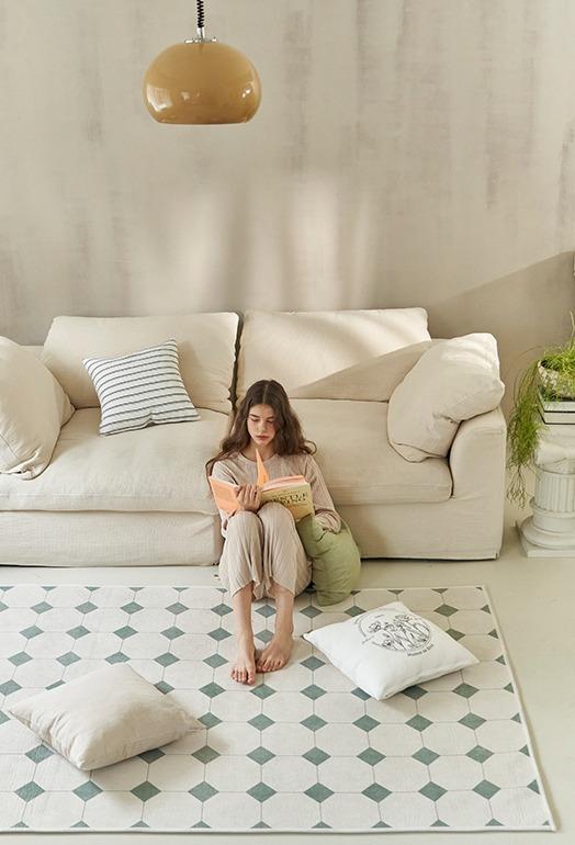 그린 다이아 컴포트타일 러그