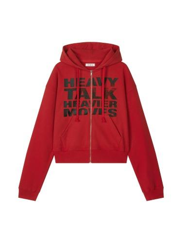 H1, Crop hood zip up (Red)
