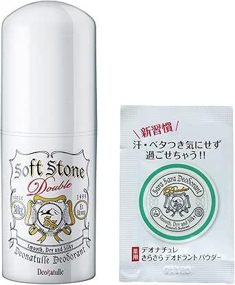 Deonature Soft Stone W for Armpits, Direct Nuri, Antiperspirant, Stick, 1 Piece, 0.7 oz (20 g), Smooth Powder Sachet Included