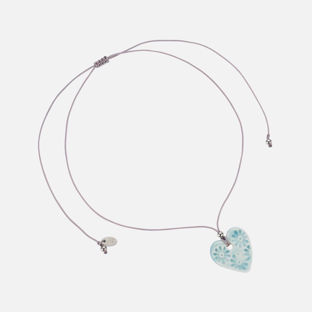ceramic garden necklace-lilac