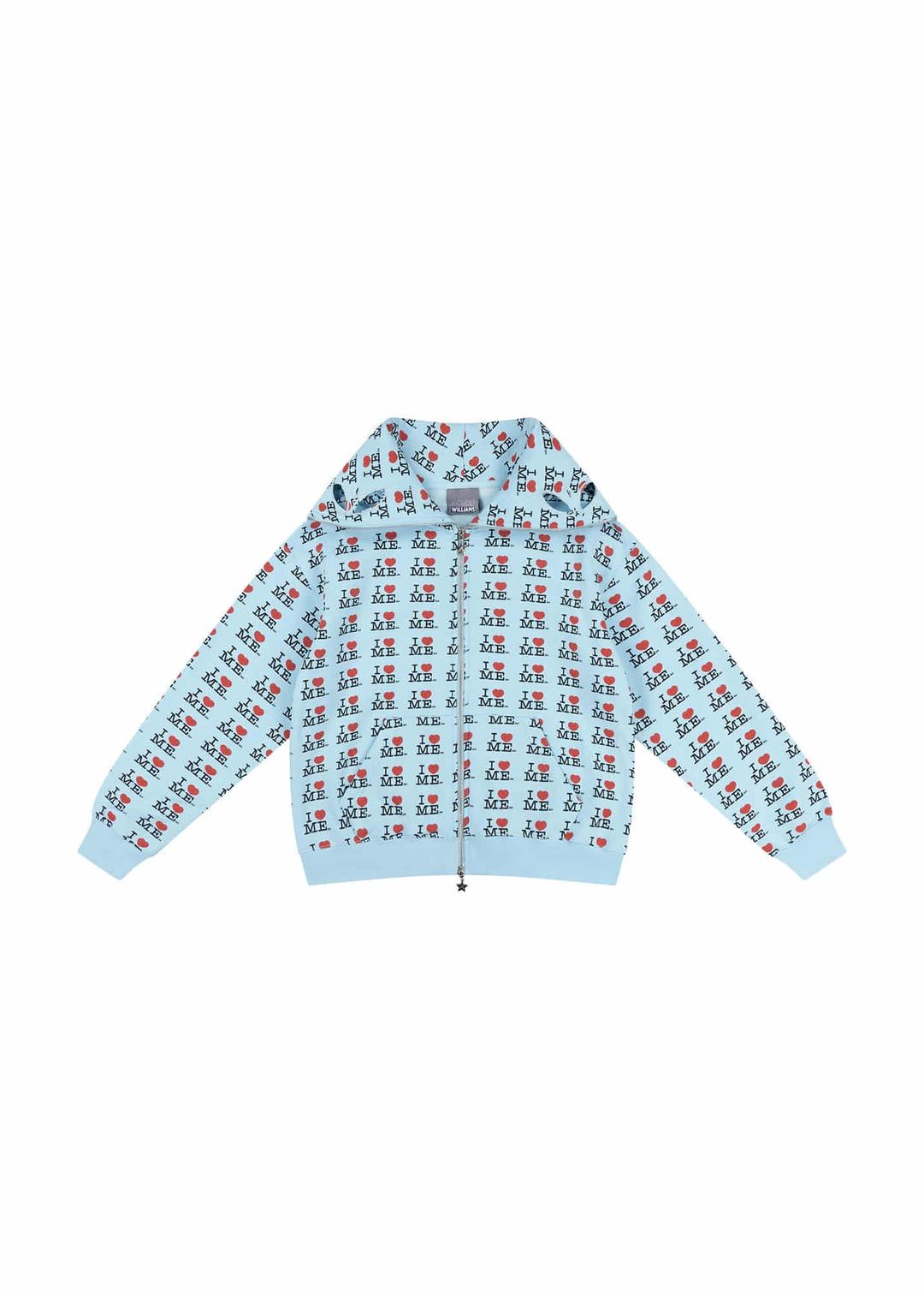 애슐리윌리엄스 I HEART ME BLUE BUTTERFLY HOODIE (BLUE)