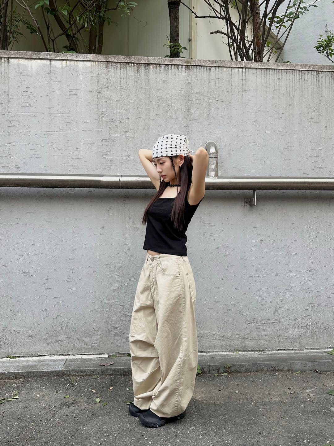 그리드 로우라인 팬츠