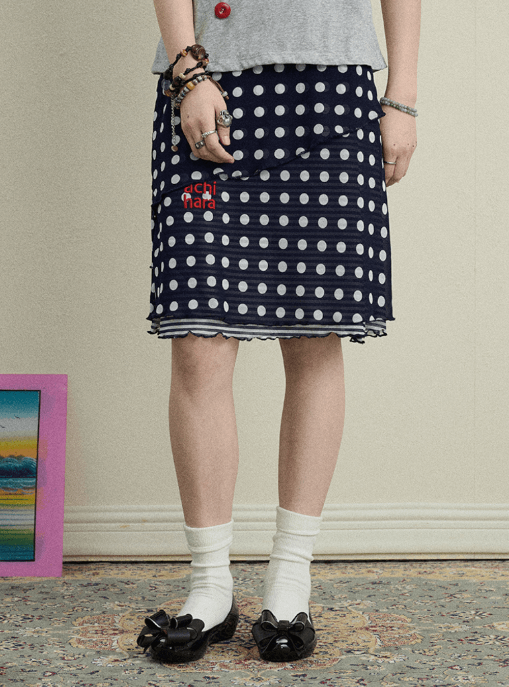 Vintage Dot Breeze Skirt