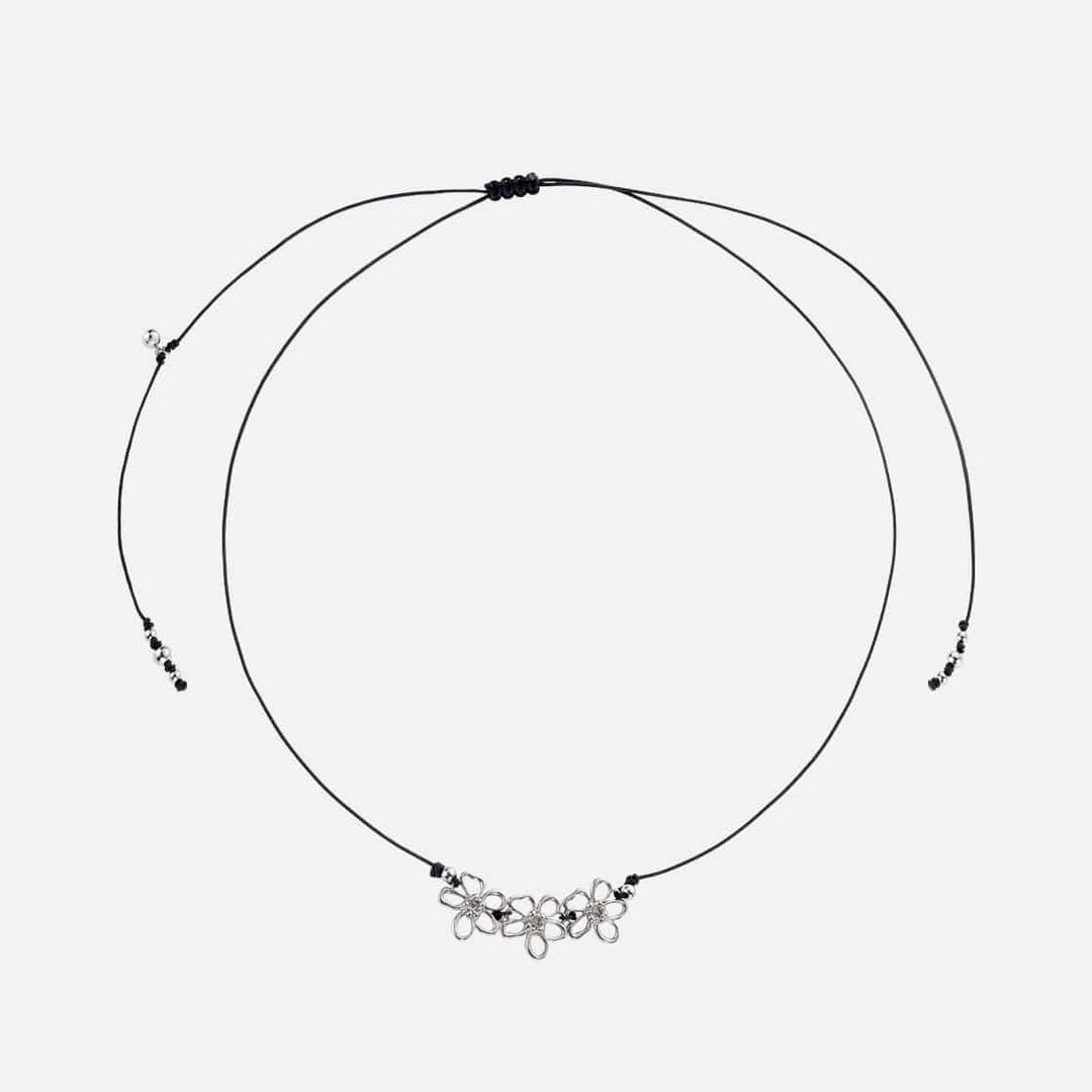 nomad flora necklace-black