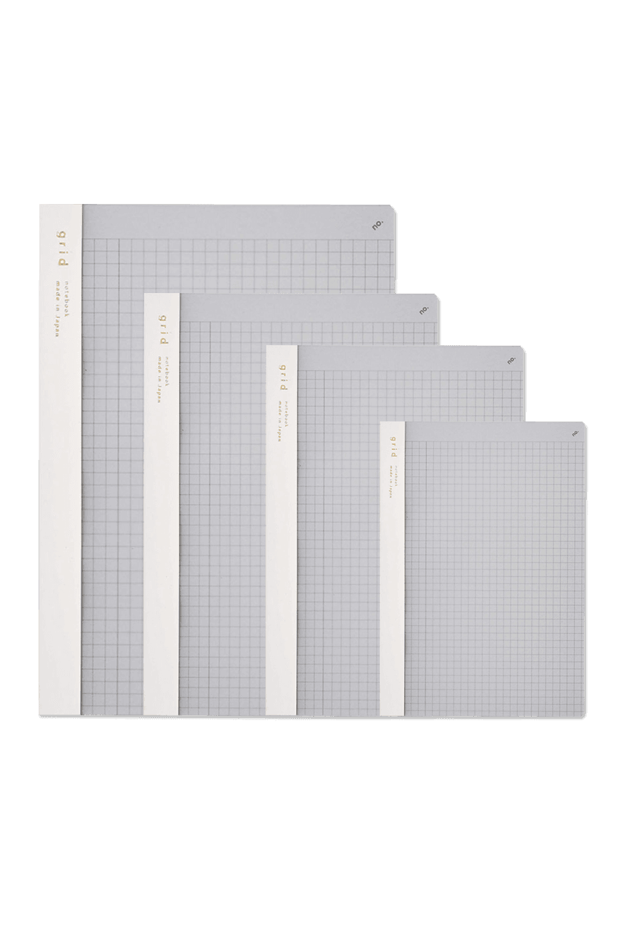 그리드 노트 Isshoni Notebook Number Grid - Clear