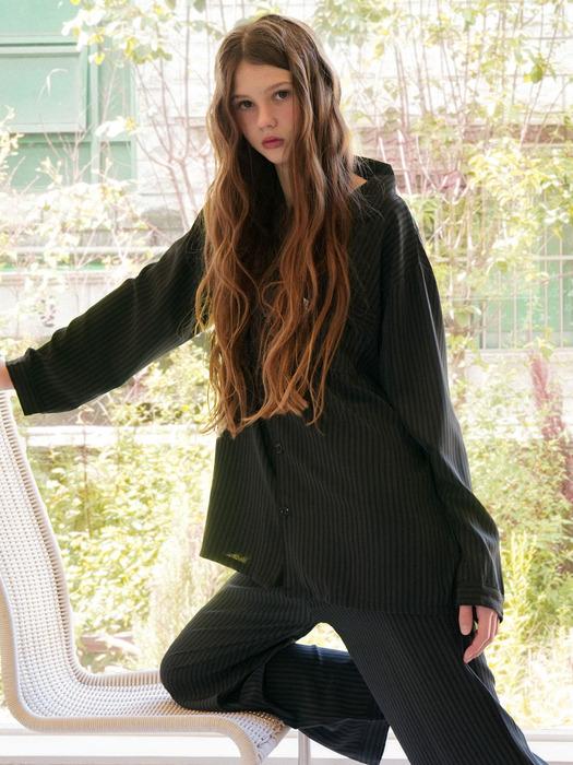 [uni] 누아르 실크스킨 긴팔 커플 잠옷 상하세트