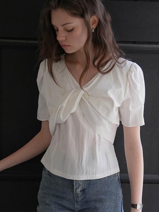 Twist Breeze Blouse [White]