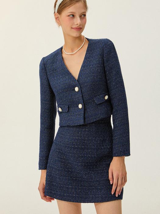 Jenna tweed crop jacket(3colors)
