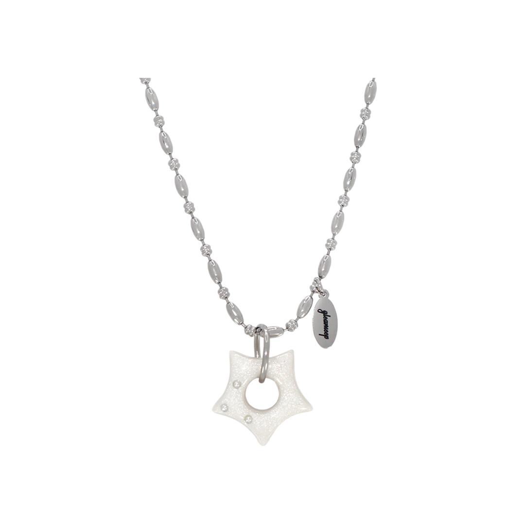 gleaming little star necklace <white pearl>