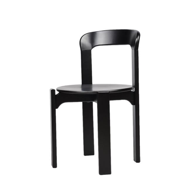 레인 플라이우드 원목 카페 의자 - 블랙