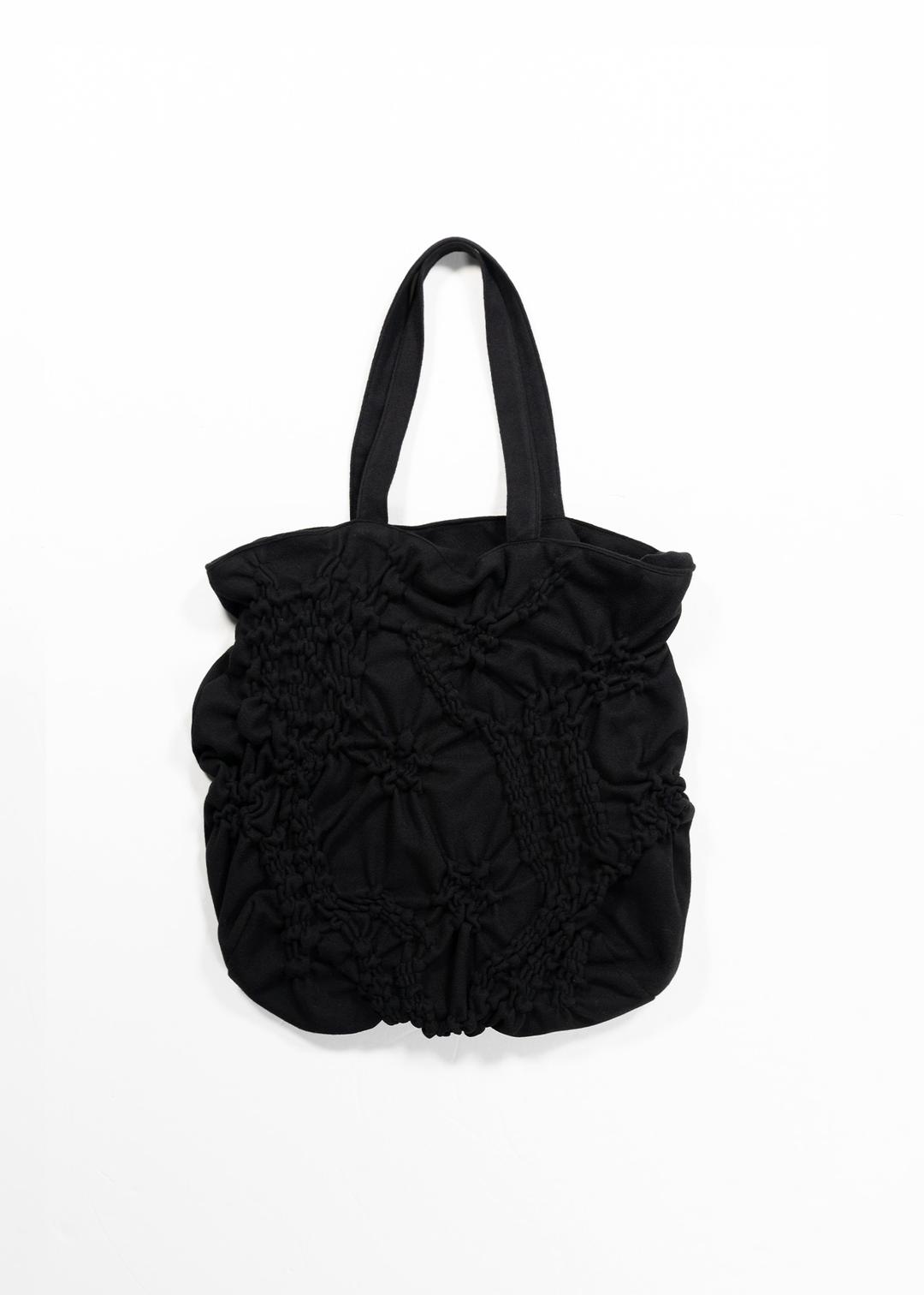[12/31 출고] GATHERED STRUCTURED SHOULDER BAG - WOOL BLACK