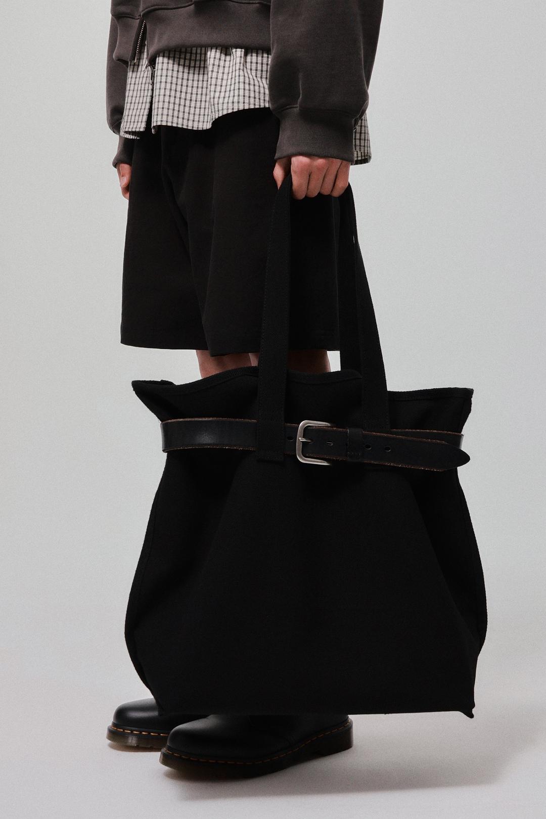 [재입고] 러기드 캔버스 토트백 블랙