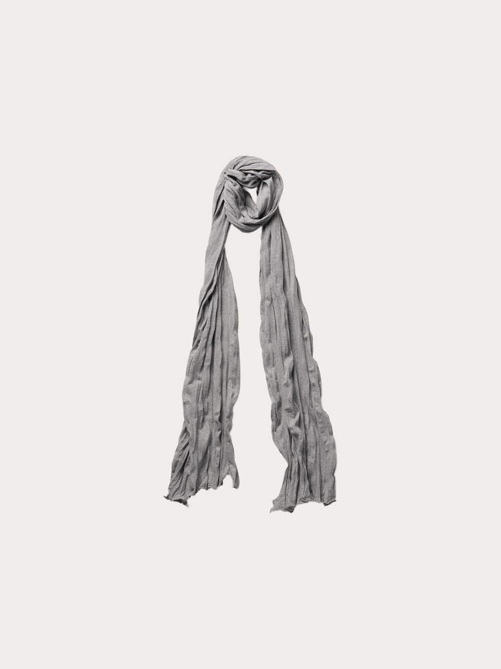 crinkle cotton mini scarf (melange grey)