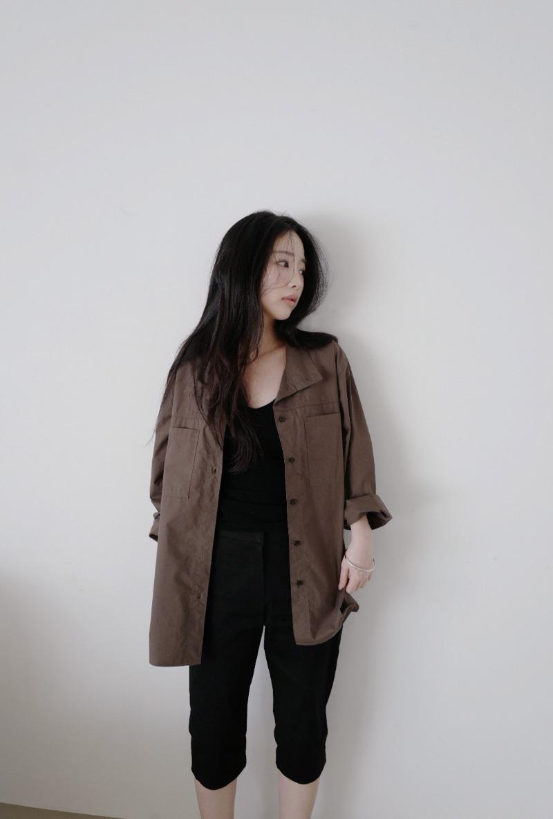 high neck shirt (2color)