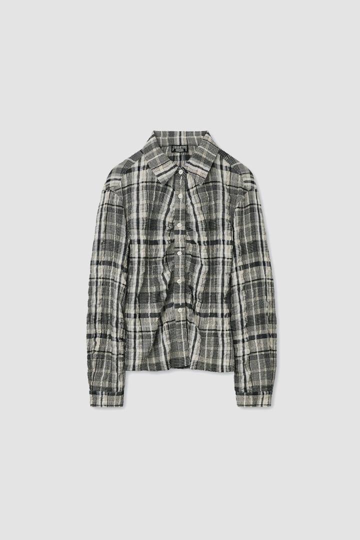 Crinkle Check Shirt / Yellow