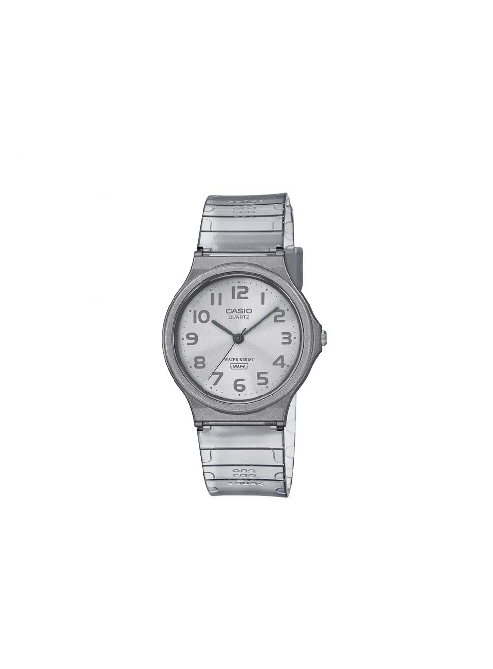 Clear Band Round Watch (Grey)