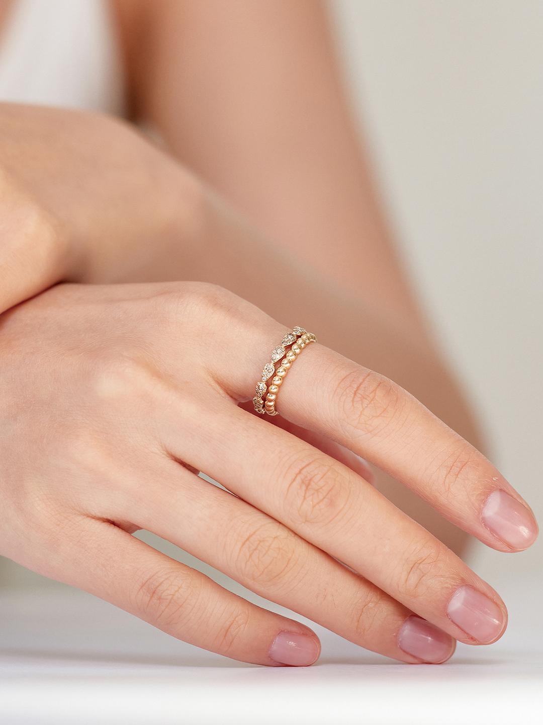 리제 풀 꼬냑 다이아몬드 반지