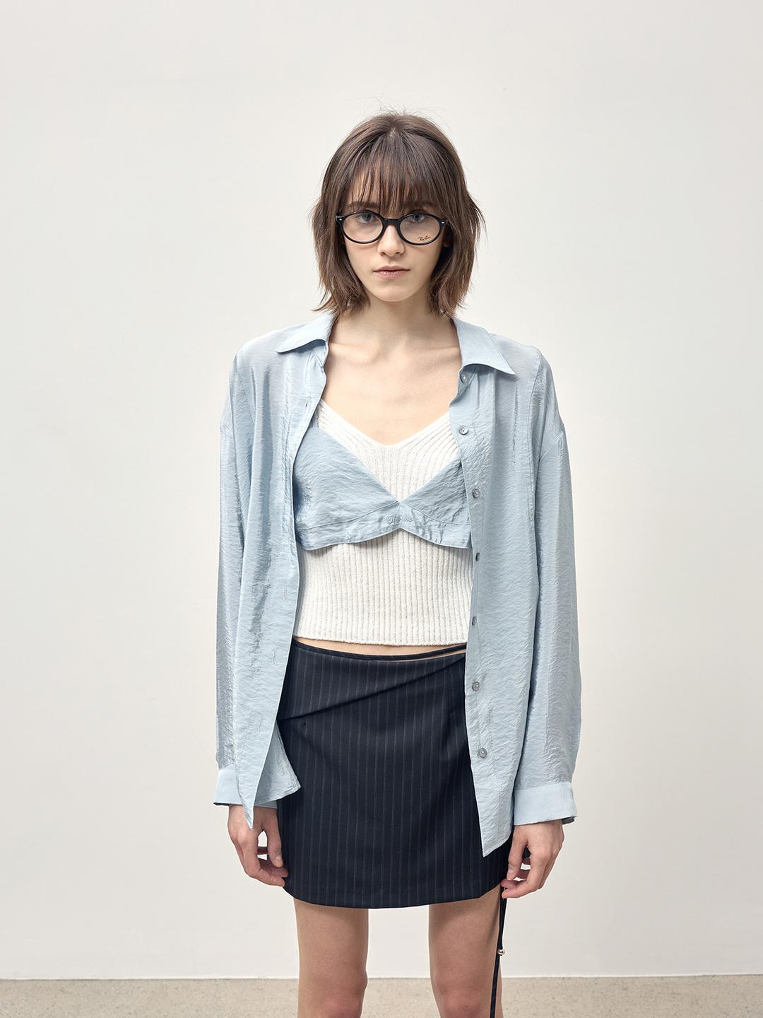 RINKLE SHIRTS  (SKY BLUE)