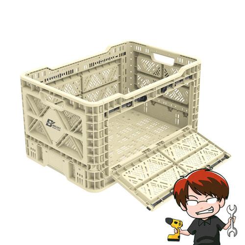 빅앤트 다용도 48L 폴딩바스켓 앞문오픈형 아이보리