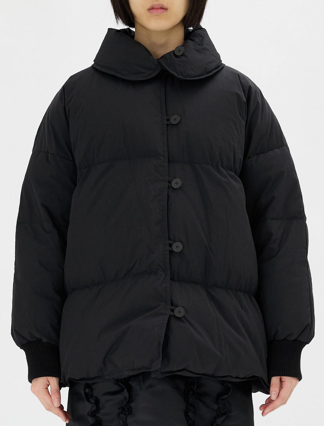 24FW 유노이아 리버서블 구스 다운 코트 블랙 | empty