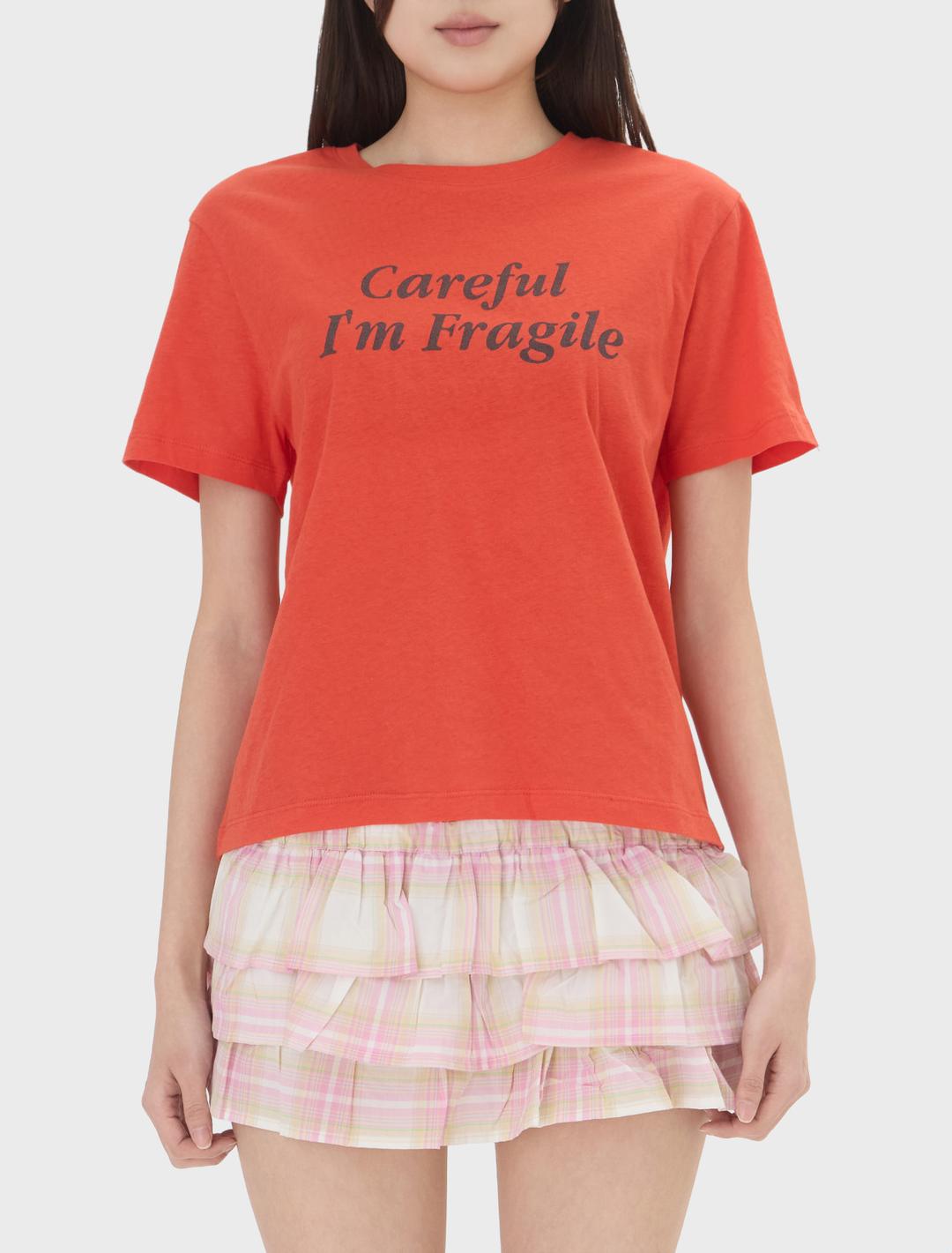 기마구아스 케어풀 티셔츠 레드 | empty