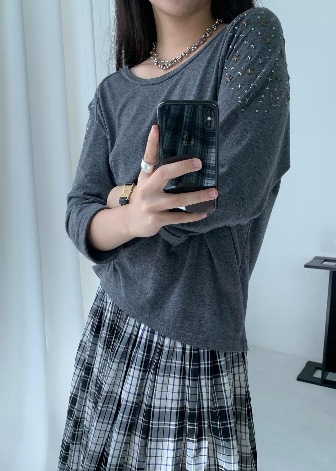 [vintage] Star Stud Shoulder Tee