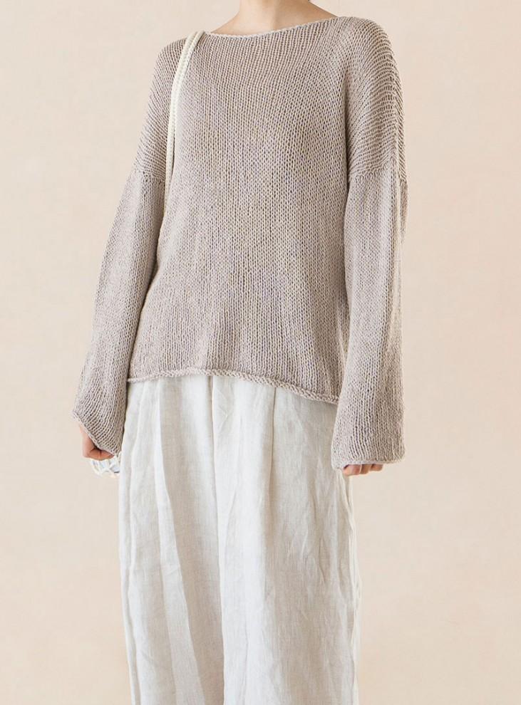 [PDF도안] 린넨데일 탑다운 그물 니트 도안(동영상)