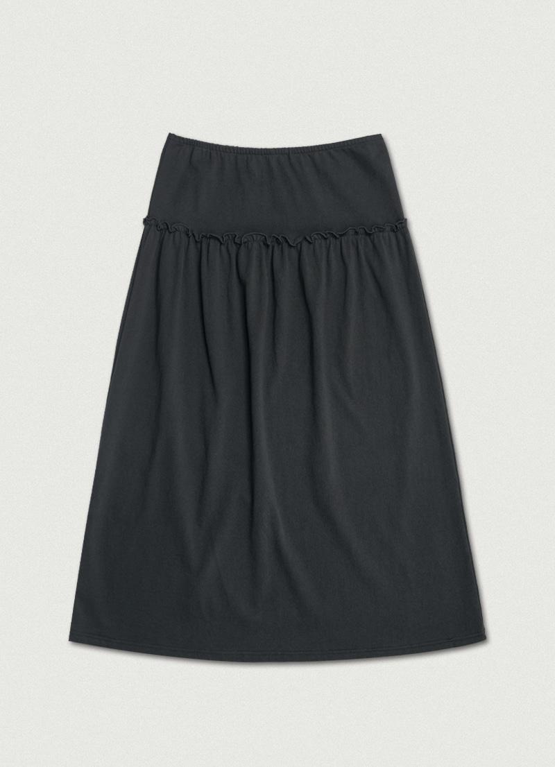 2nd/ Terrace Shirring Skirt [charcoal]