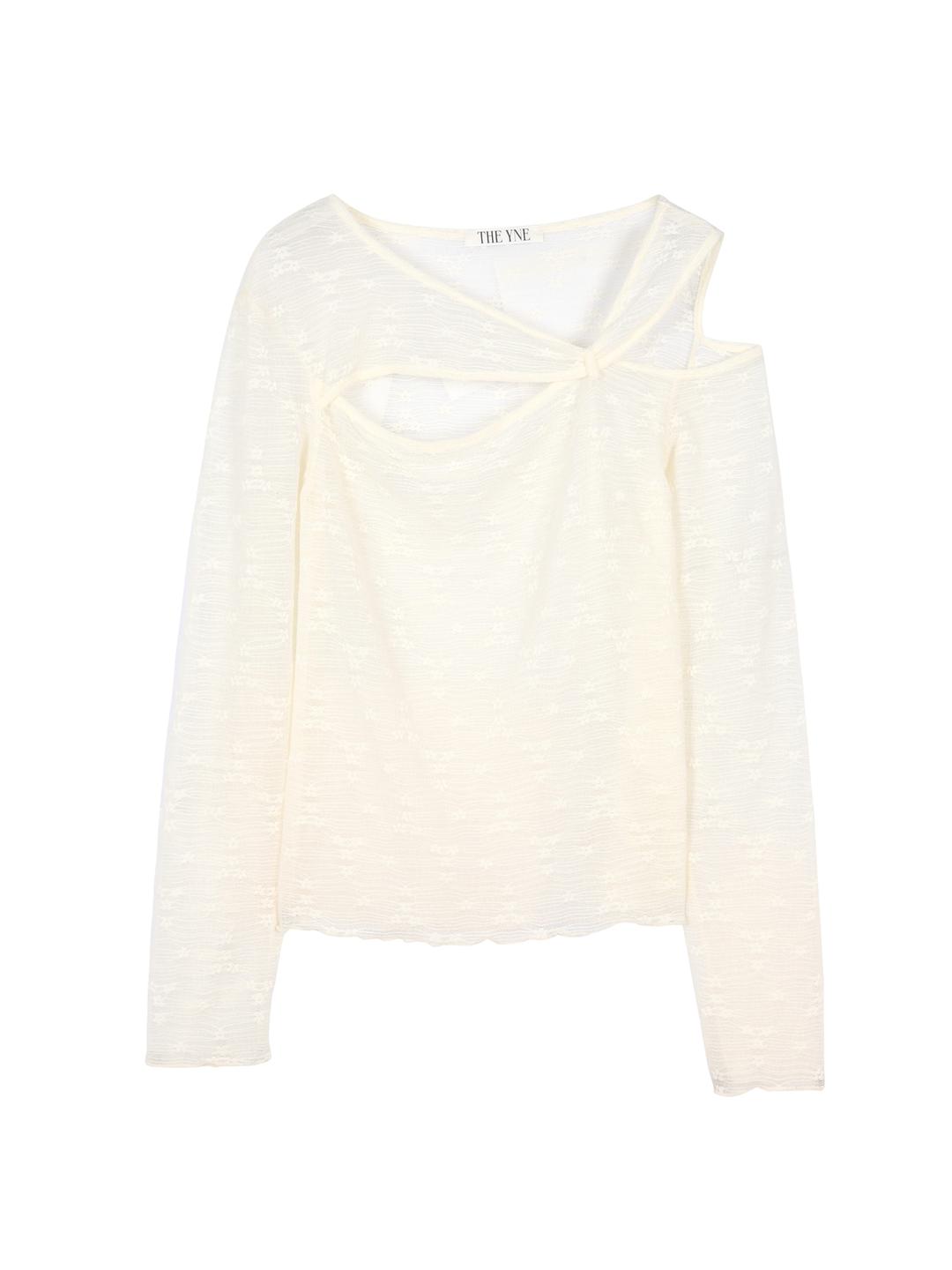 ONE-OFF SHOULDER TOP (CREAM)