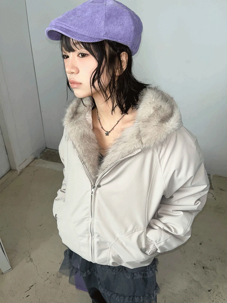 모코 FUR 그레이 JP