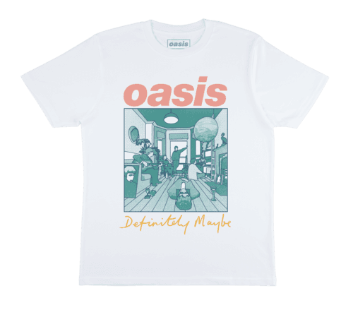Oasis Definitely Maybe Artwork T-Shirt (White)